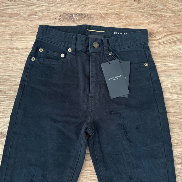 Saint Laurent Medium Waist Black Skinny Leg Jeans NWT - Picture 2 of 9